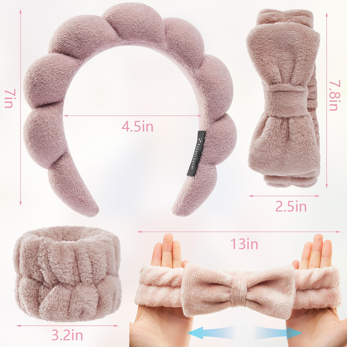 Bandeau en nœud Ztomine pour le lavage du visage
