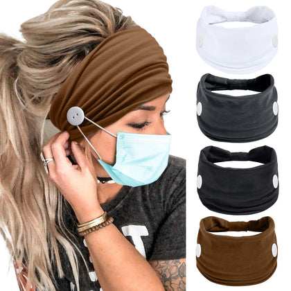 Bandeau Huachi avec boutons pour masque, vue de face