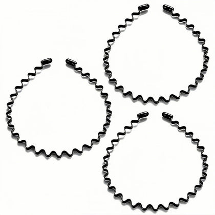 Bandeau KELUBATU en métal avec design zig zag, vue de face