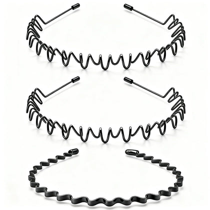 Bandeau KELUBATU en métal avec structure zigzag, vue de face