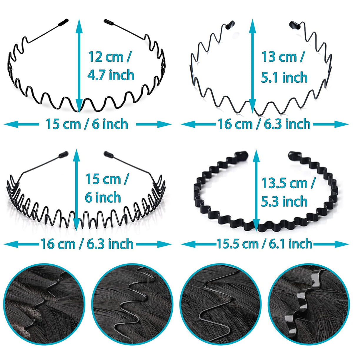 Bandeau KELUBATU en métal dans un ensemble d'accessoires