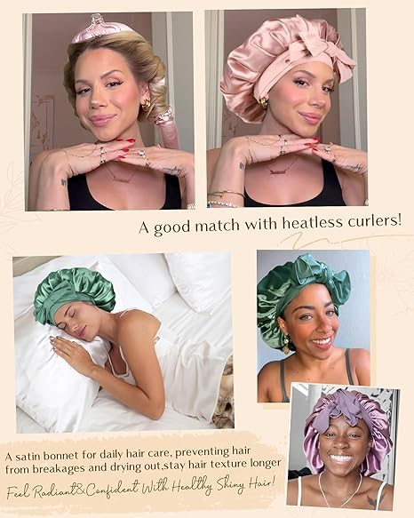 Bandeau large du bonnet satin YANIBEST pour style varié