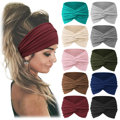 Bandeau turban Jesries en couleur rose, vue de face