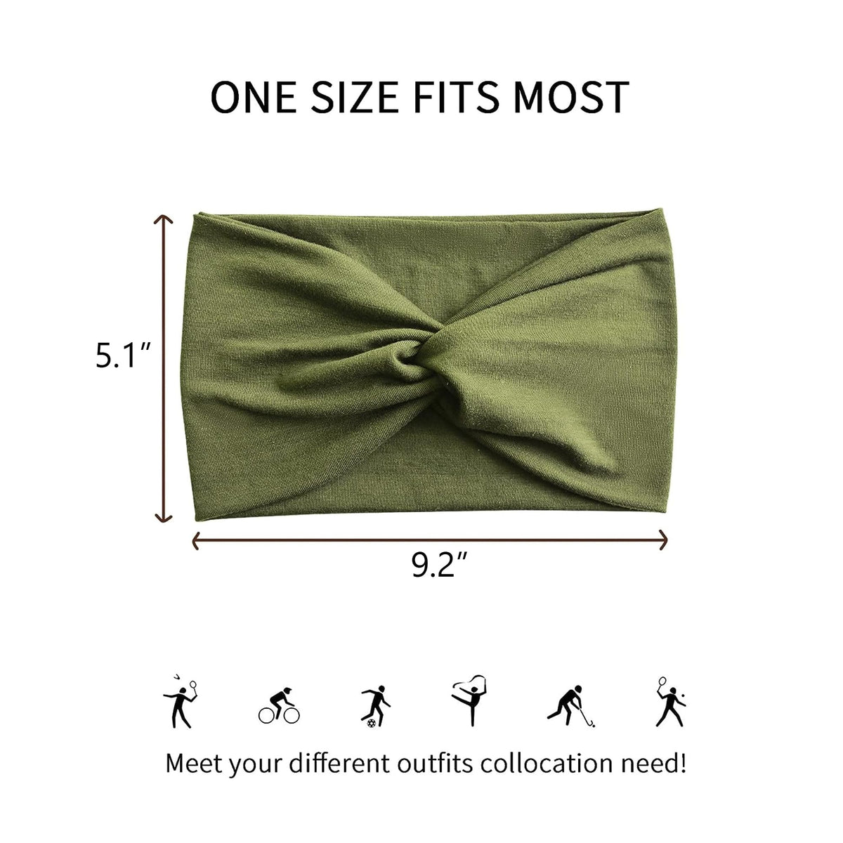 Bandeau turban Jesries en tissu doux avec design croisé