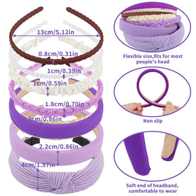Bandeau violet à perles AHONEY sur un mannequin