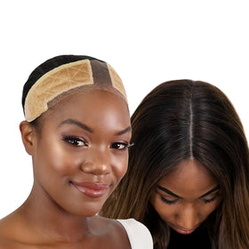 Bandeau Wigrip MILANO COLLECTION en dentelle, couleur nude, vue avant