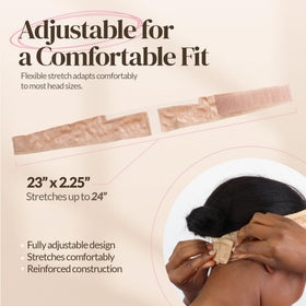 Bandeau Wigrip MILANO COLLECTION, vue latérale, détail de la dentelle