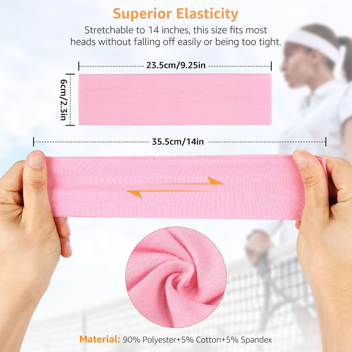 Bandeaux DiyJibb pour femme en blanc, vue de côté