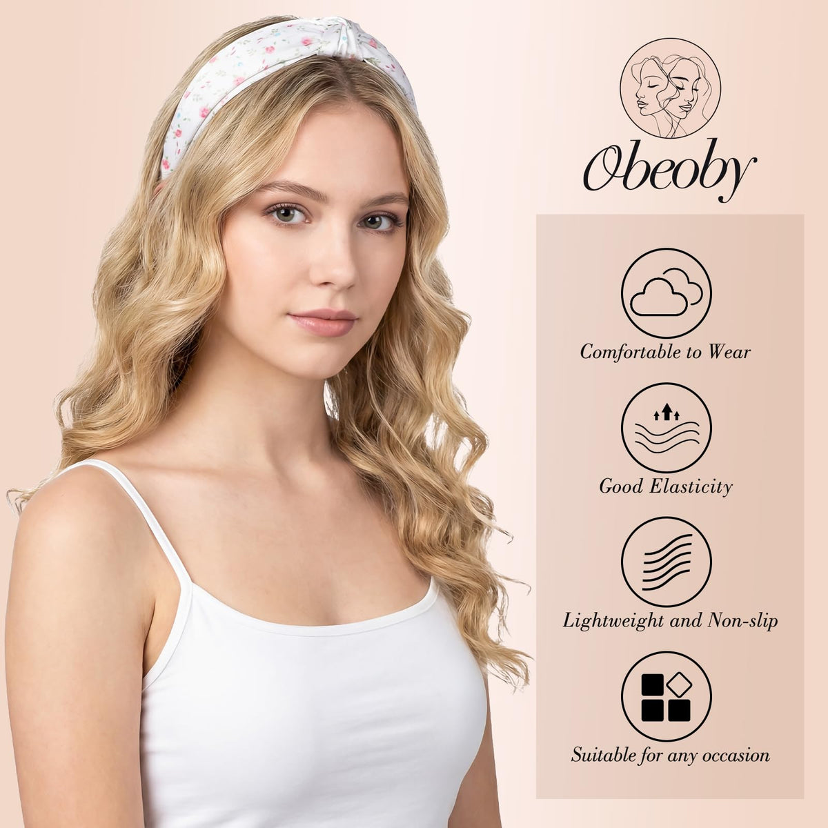 Bandeaux floraux noués obeoby en boîte cadeau