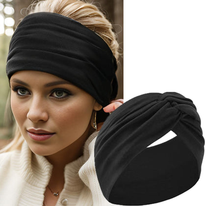 Bandeaux HAUHC extra larges en coton, 6 pièces, vue de face