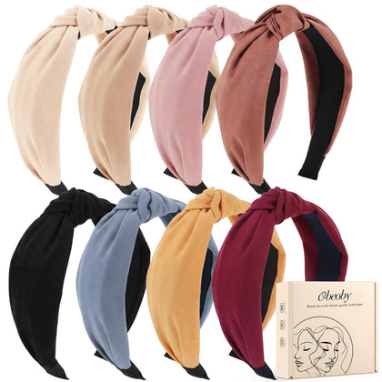 Bandeaux noués Obeoby en différentes couleurs, vue de face