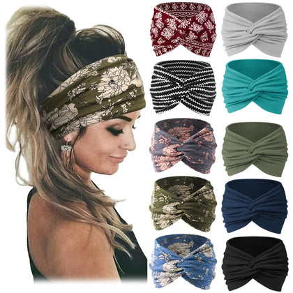 Bandeaux turbans Jesries 10 PCS en différentes couleurs