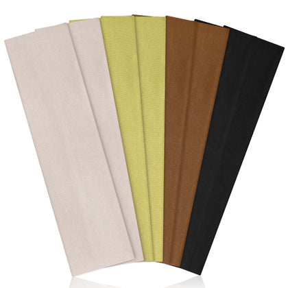 Bandeaux Ztomine en coton élastique, couleur noire, vue de face