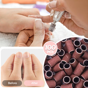 Bandes abrasives dans une trousse de nail art