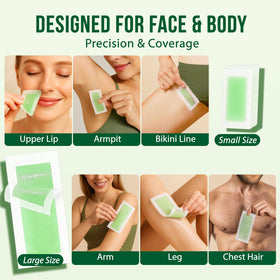 Bandes de cire pour le visage et le corps dans le kit Sharmiz