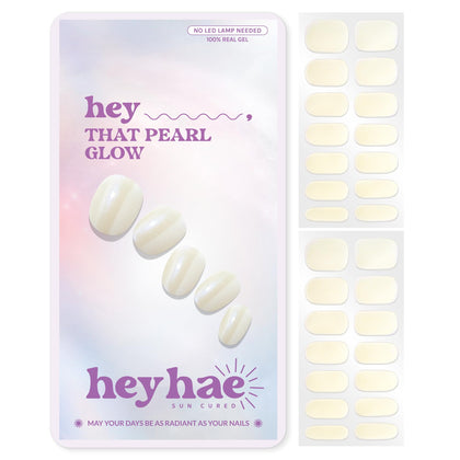 Bandes de gel à ongles heyhae Brillance Perle, vue avant