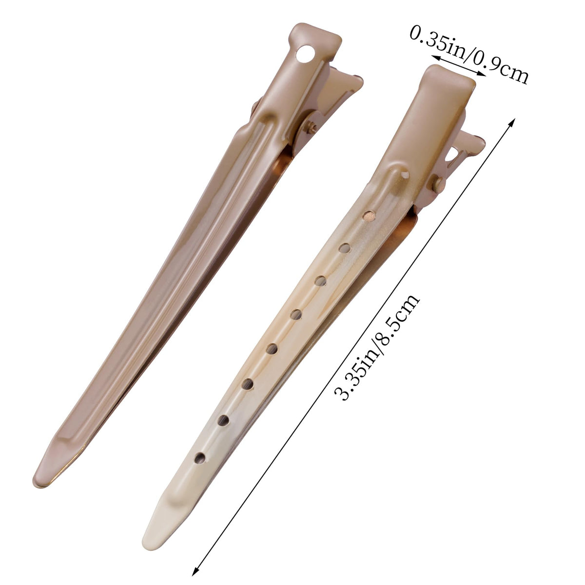 Bantoye clips en métal GS brown avec une texture lisse