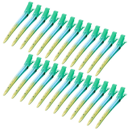Bantoye clips en métal vert dégradé, pack de 24, vue de face
