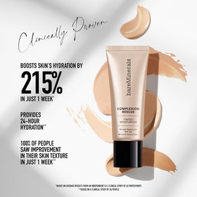 bareMinerals Complexion Rescue Hydratant Tanné 60g application sur le visage