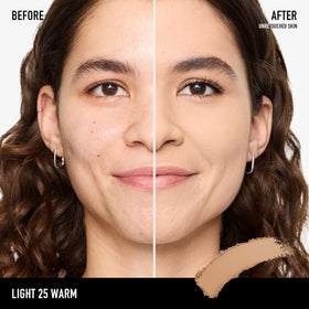 bareMinerals Fond de teint poudre compacte 24H Light 25 Warm avec éponge d'application