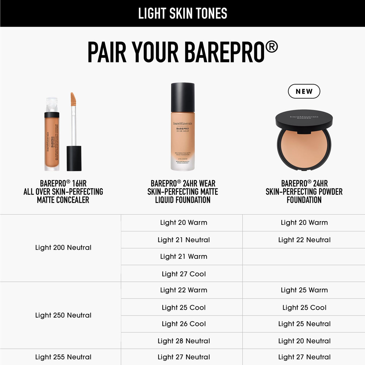 bareMinerals Fond de teint poudre compacte 24H sur une surface de maquillage