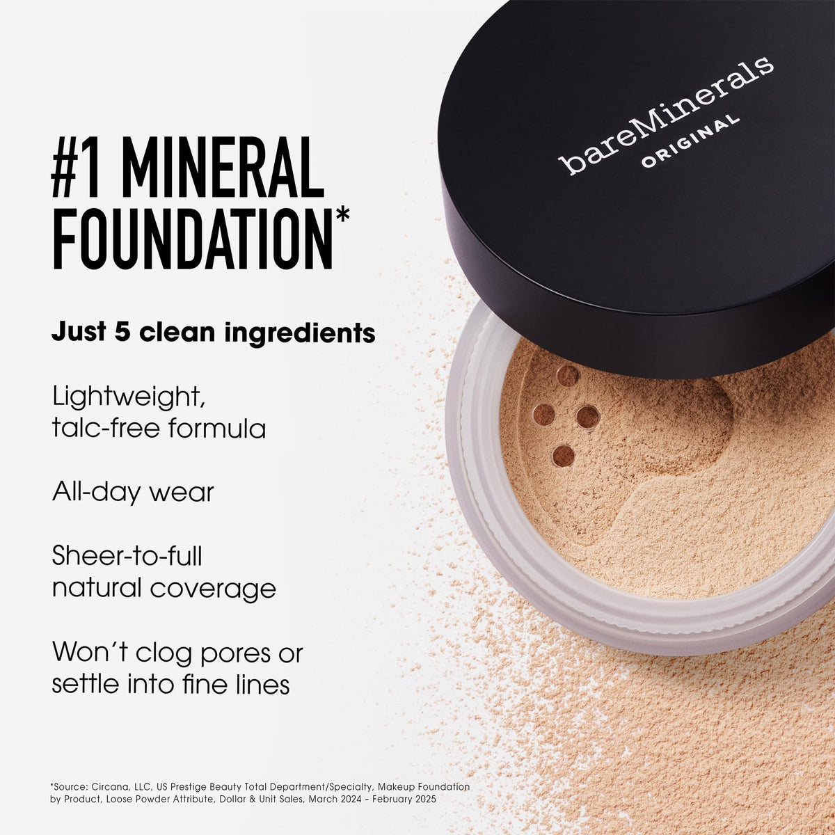 bareMinerals Fond de Teint Poudré Libre Golden Beige 13 avec applicateur
