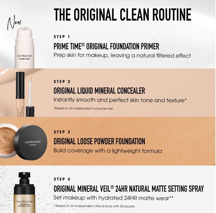 bareMinerals Fond de Teint Poudré Libre Golden Beige 13 échantillon sur peau