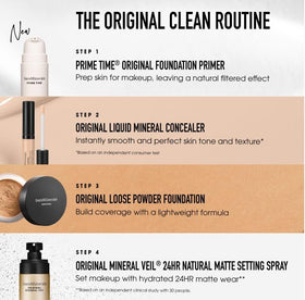 bareMinerals Fond de Teint Poudré Libre Golden Beige 13 échantillon sur peau
