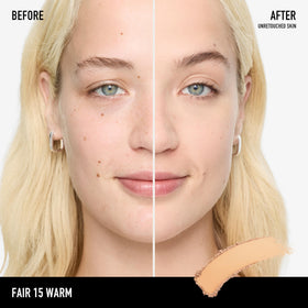 bareMinerals Fond de Teint Poudre Pressée 24H Fair 15 Warm avec éponge d'application