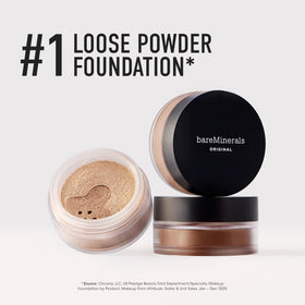 bareMinerals Poudre Minérale Libre SPF 15 Neutral Dark 24 à côté d'autres produits de beauté