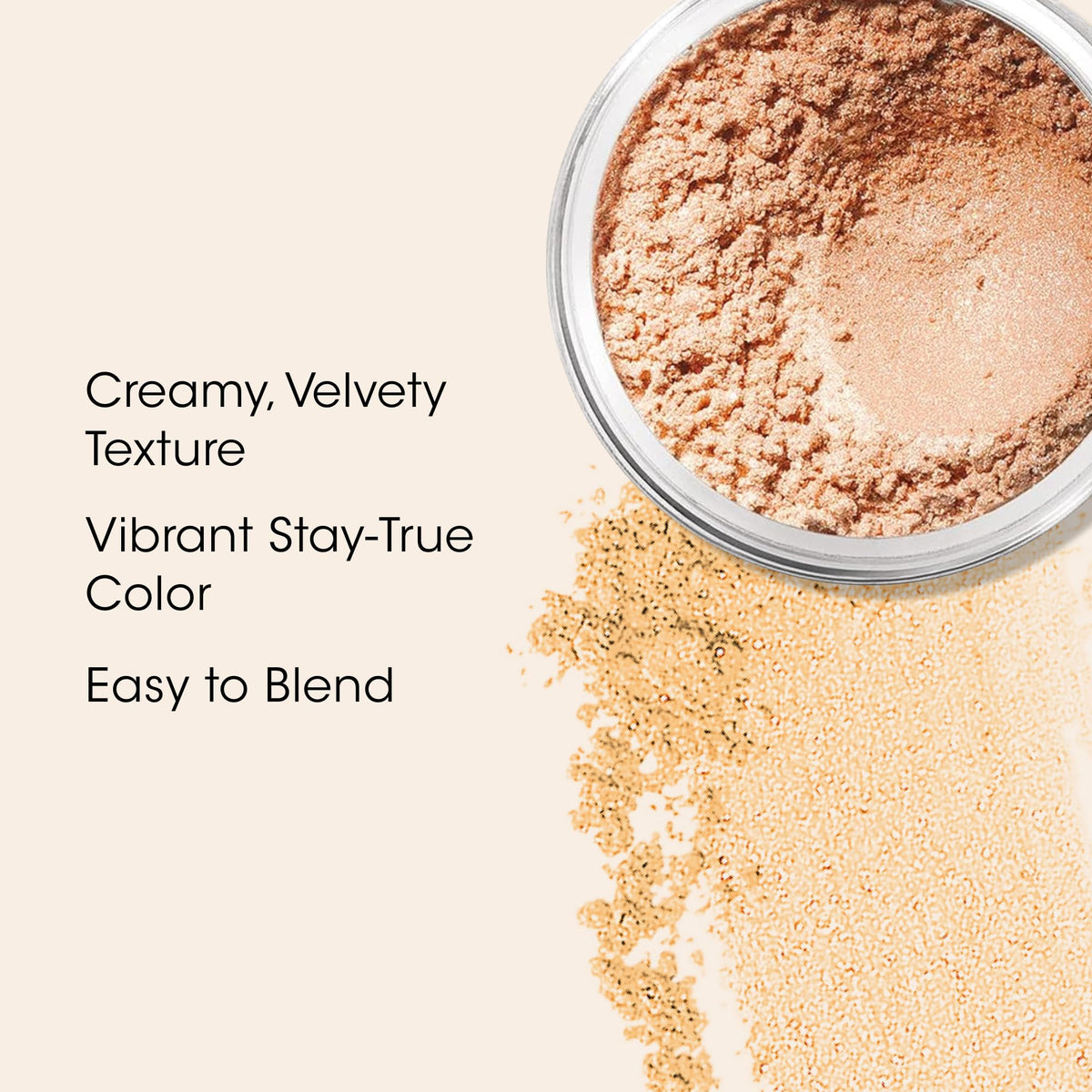 bareMinerals Single Loose Mineral Eye Color Soul 9g application avec pinceau