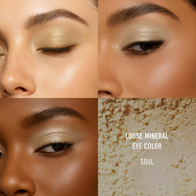 bareMinerals Single Loose Mineral Eye Color Soul 9g sur un maquillage terminé