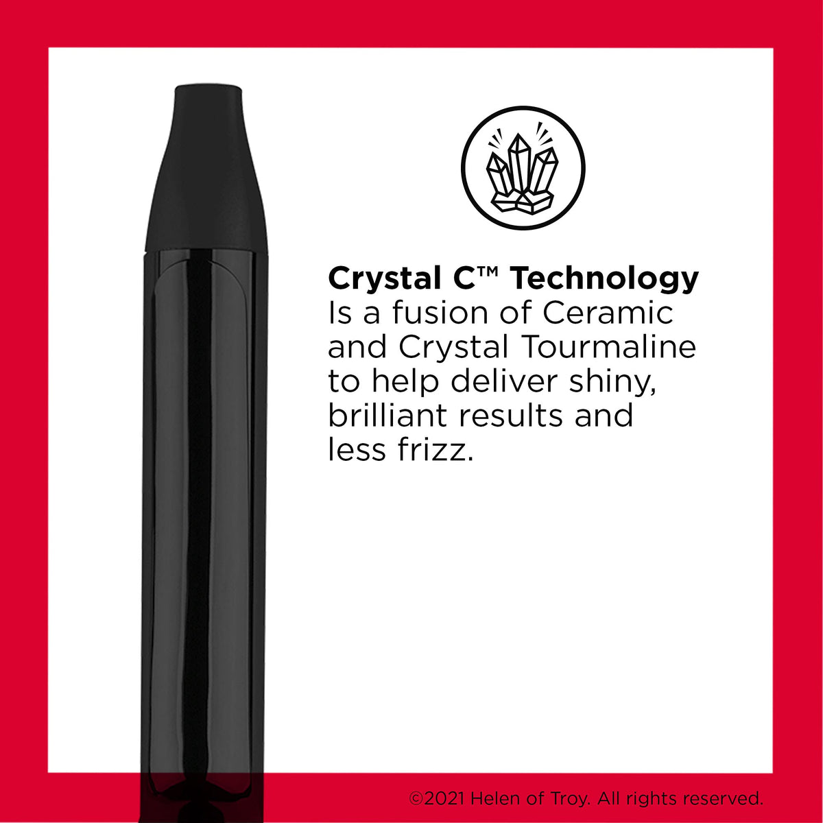 Baril de 1 pouce du fer à friser REVLON Crystal C