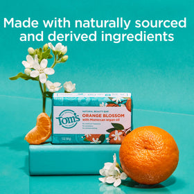Barre de savon Tom's of Maine, vue de face, parfum Fleur d'Orange