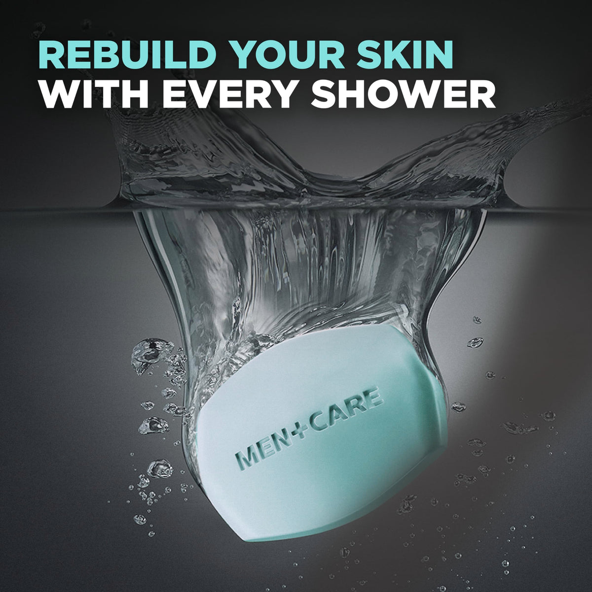 Barre DOVE MEN + CARE 3-en-1 Eucalyptus Bleu près d'un lavabo