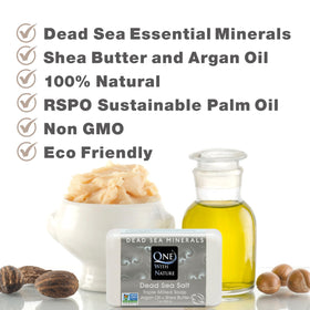 Barres de savon aux sels de la Mer Morte, vue de face