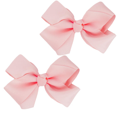 Barrette Motique Accessories en grosgrain rose clair vue avant
