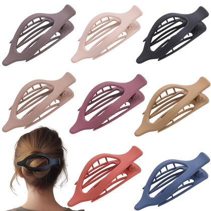 Barrettes à cheveux plates CENTSTAR en couleur crème