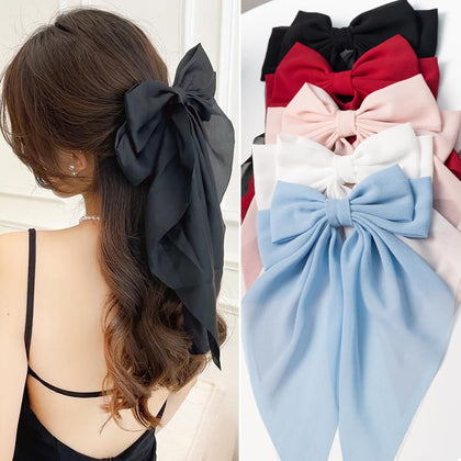 Barrettes à nœud FDBJulyy, vue de face, couleur assortie