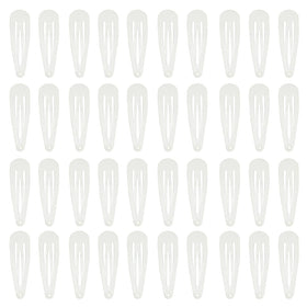 Barrettes métalliques blanches PIDOUDOU, paquet de 40 pièces