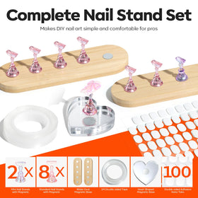 Base large du support d'ongles modelones vue de côté