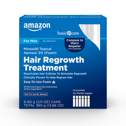 Basic Care Minoxidil Topical Aerosol 5% mousse blanche vue avant
