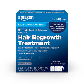 Basic Care Solution Topique Minoxidil 5% vue avant avec compte-gouttes