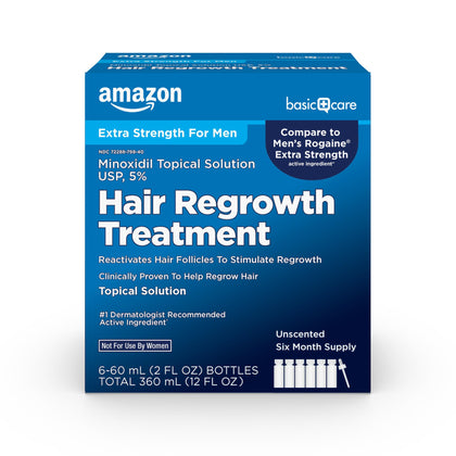 Basic Care Solution Topique Minoxidil 5% vue avant avec compte-gouttes