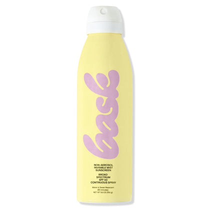 Bask Spray Solaire SPF 50 Non-Aérosol avant d'application