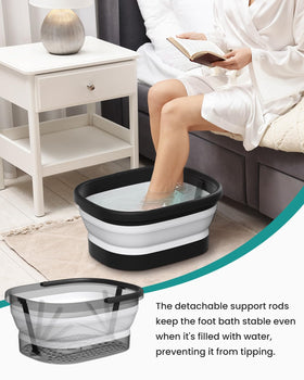 Bassin de bain Nekteck avec barres de soutien amovibles