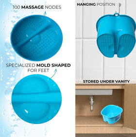 Bassin de Bain pour Pieds Mantello bleu avec eau chaude