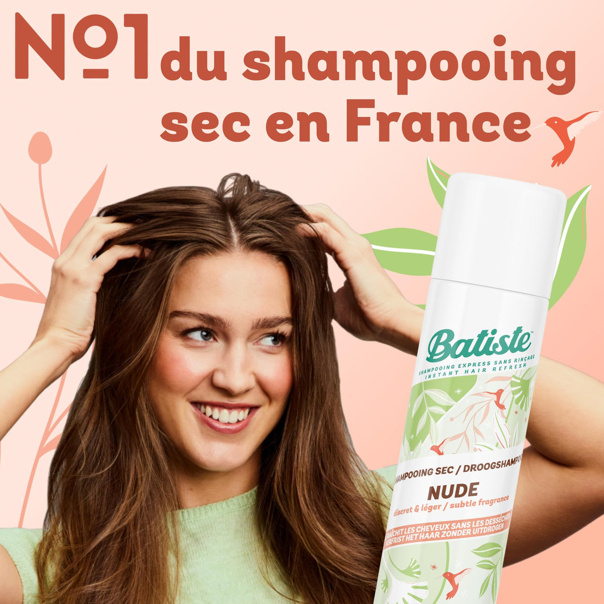 Batiste Shampoo Sec 200ml sur une coiffeuse