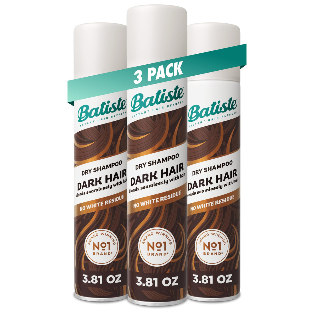 Batiste Shampoo Sec Tanné 3 pack de 3,81oz vue de face