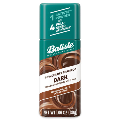 Batiste Shampooing Sec Poudré pour Cheveux Foncés 55g avant utilisation